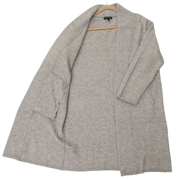 Banana Republic Open Cardigan Womens Medium Brown Wool Blend Cozy Knit Longline - Picture 2 of 11